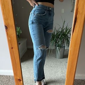 Free People Jeans: distress, high-waist boyfriend